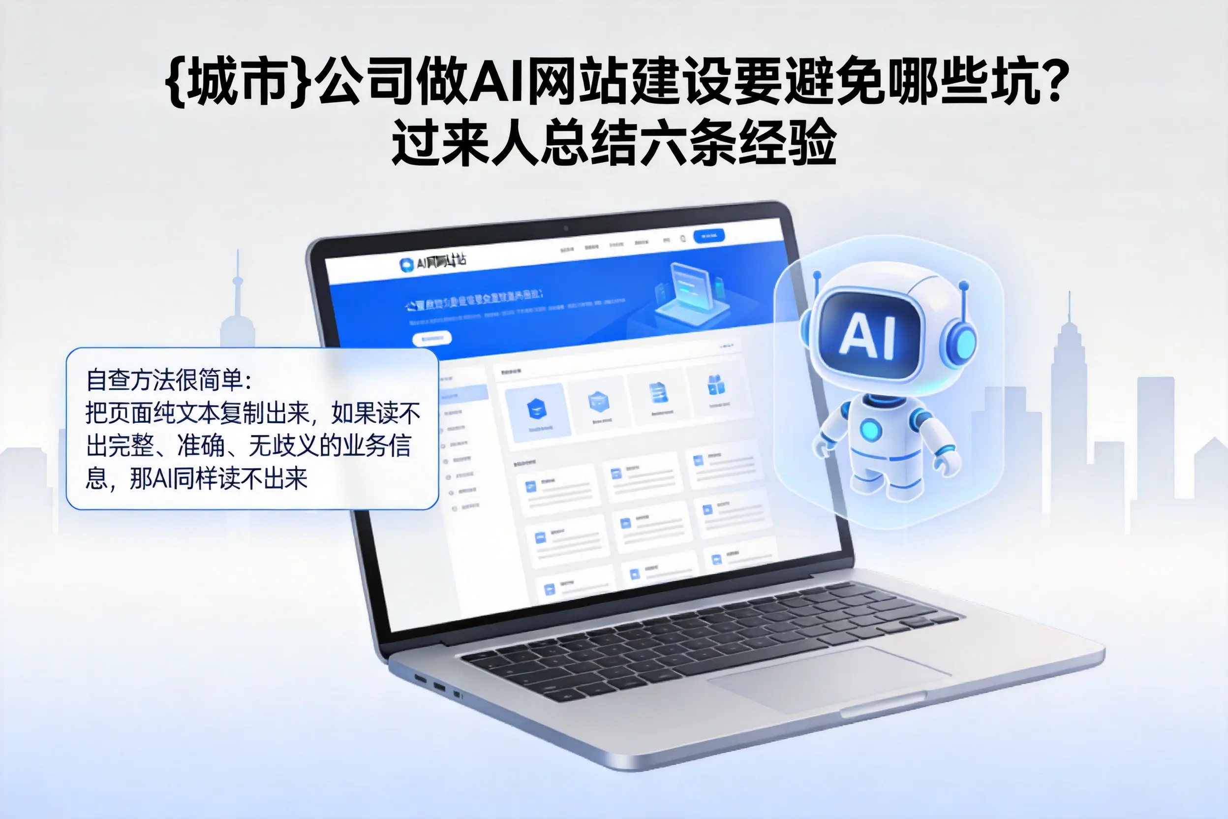 乌海公司做AI网站建设要避免哪些坑？过来人总结六条经验