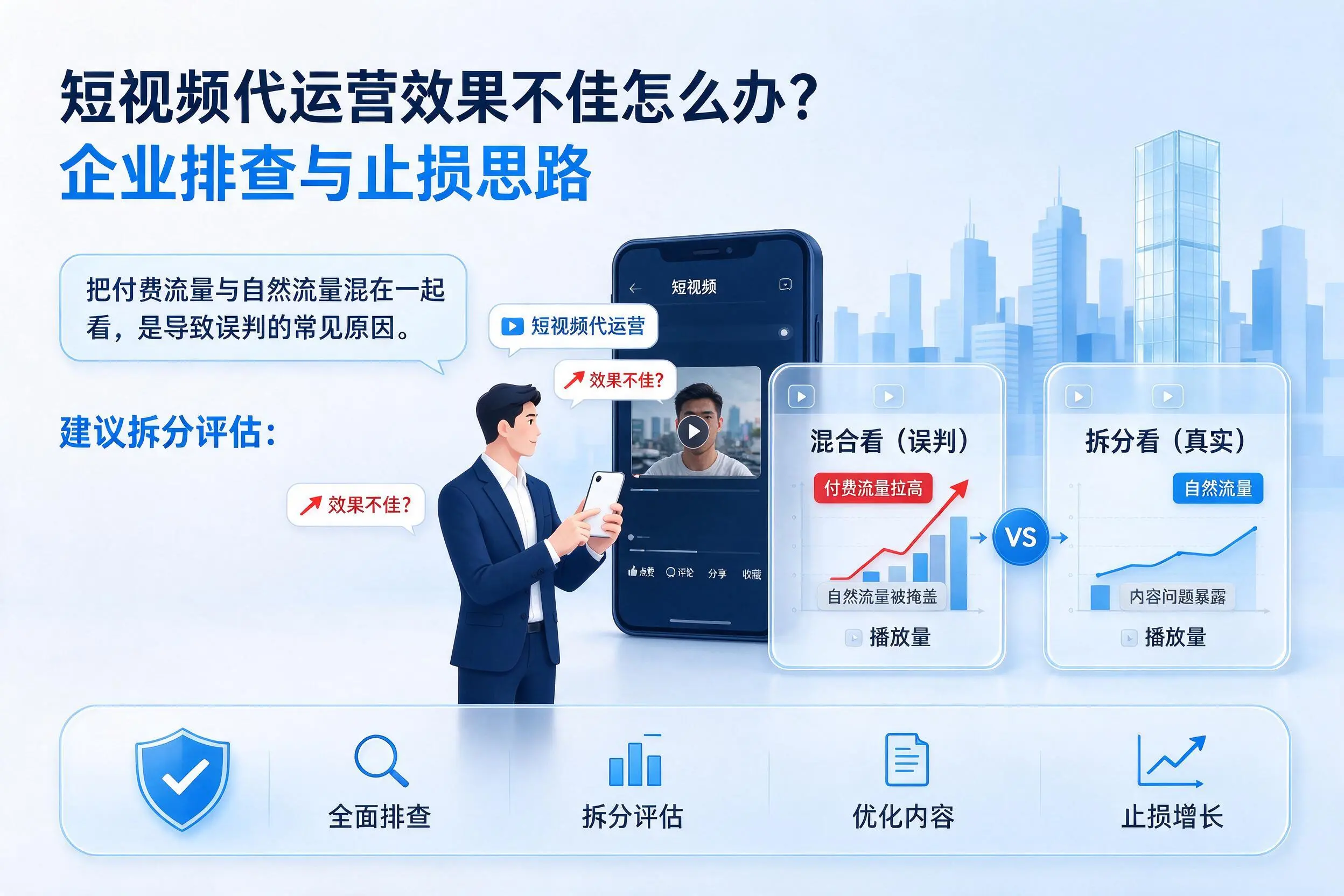 短视频代运营效果不佳怎么办?乌海企业排查与止损思路